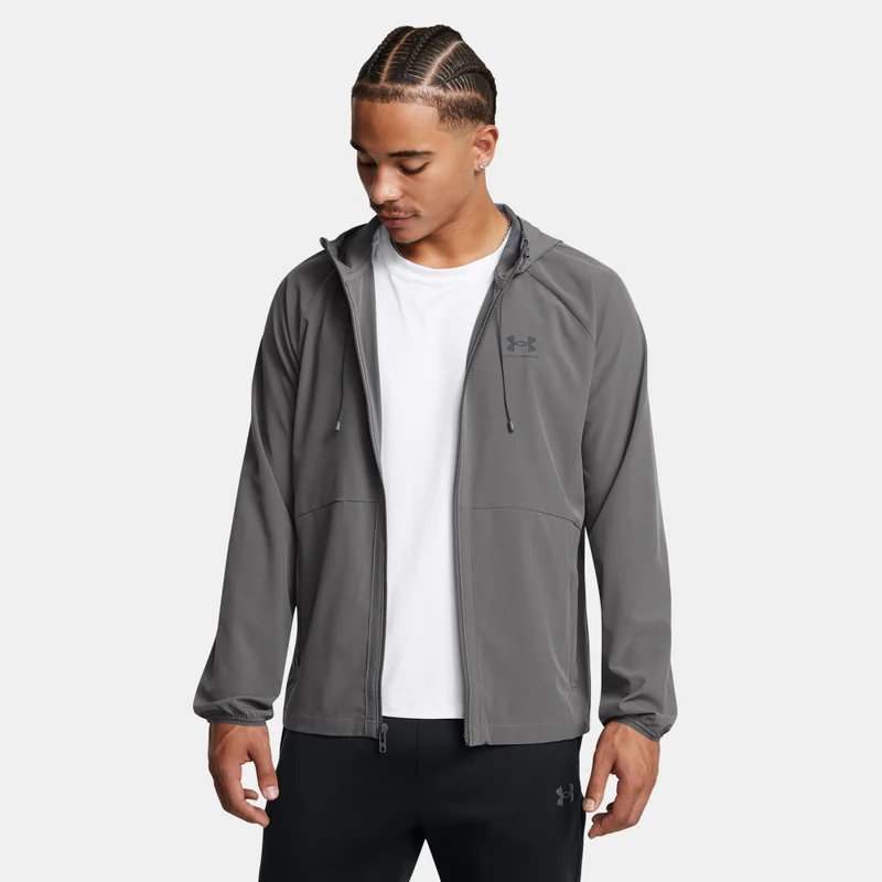 Men's Stretch Woven Windbreaker Hoodie